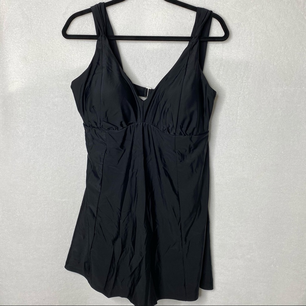 Swimsuits for All Black Tank Swimdress